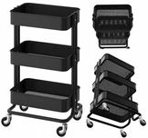 Nowy IKEA RASKOG Wózek Kuchenny Na Kółkach Czarny BAREK MOBILNY 28x38
