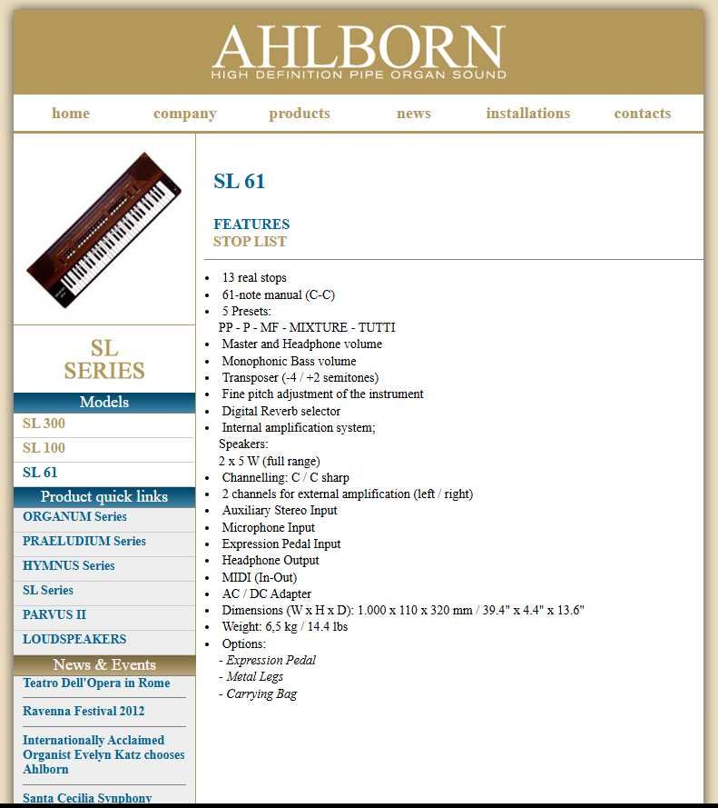Ahlborn SL61, box, ala Viscount Cantorum, MIDI - przesyłka w cenie