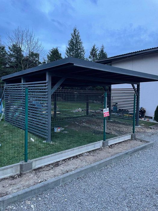 Wiata garażowa drewniana dwustanowiskowa PRODUCENT