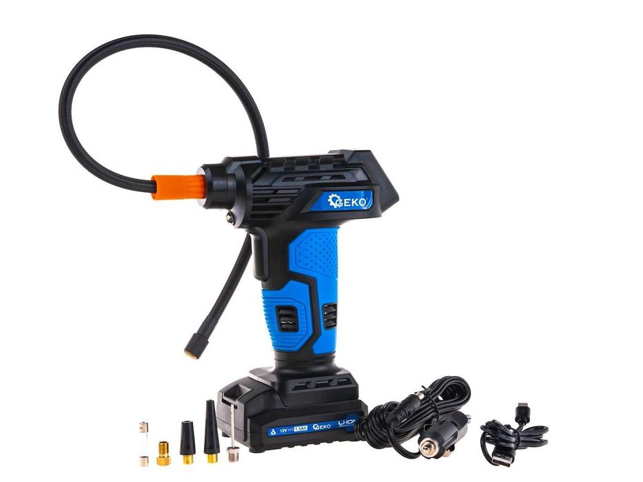 Акумуляторний компресор GEKO G80649 / 12V LCD (0,2-10,3 BAR)