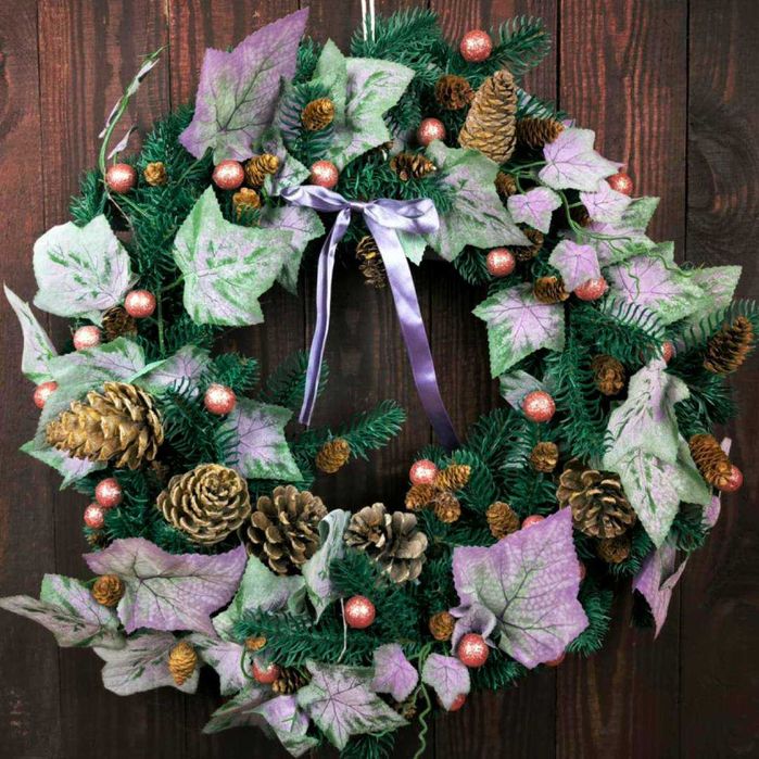 Wianek świąteczny wieniec ozdoba girlanda stół drzwi wykonany ręcznie