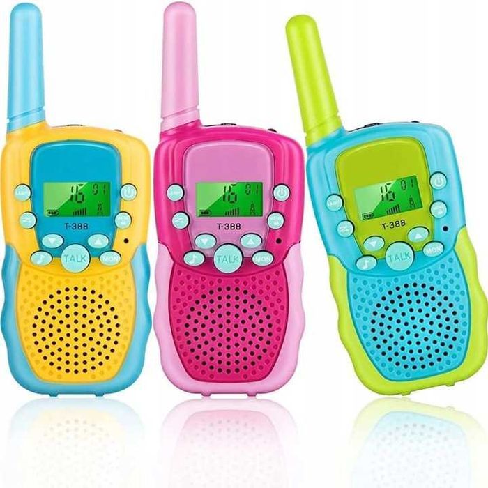 WALKIE TALKIE dla Dzieci 3 szt Łoki Toki Krótkofalówki Zestaw ZASIĘG