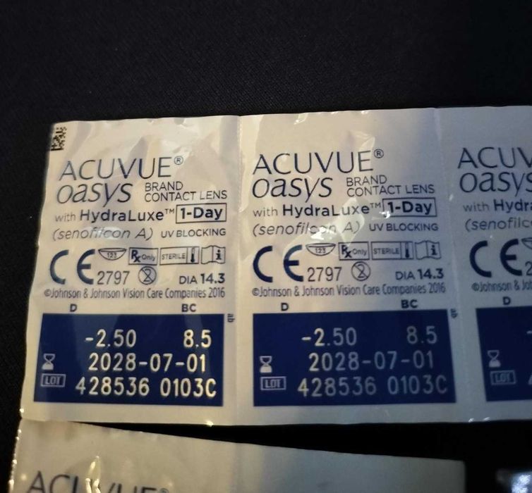 Soczewki jednodniowe Acuve Oasys -2,5 - 10szt