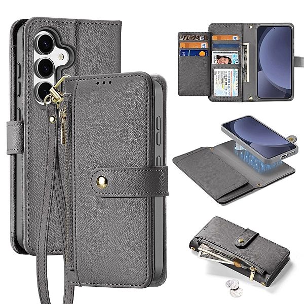 Etui skórzane Dux Ducis Lawa na Samsung Galaxy S25 z odłączanym portfe