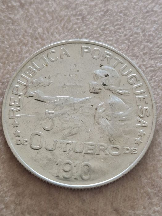 Moeda de prata 1 Escudo 1910