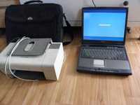 laptop 15,4 TOSCHIBA   windows XP + office + VISIO +drukarka i Torba