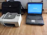 laptop 15,4 TOSCHIBA   windows XP + office + VISIO +drukarka i Torba