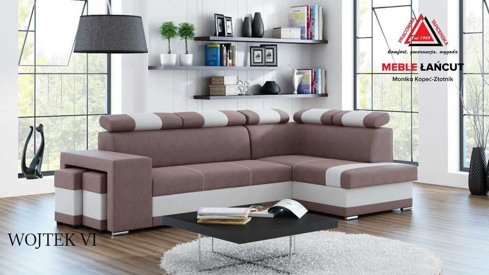 Narożnik Sofa Wojtek. Bonell, pojemnik, automat, Na WYMIAR.Moduły