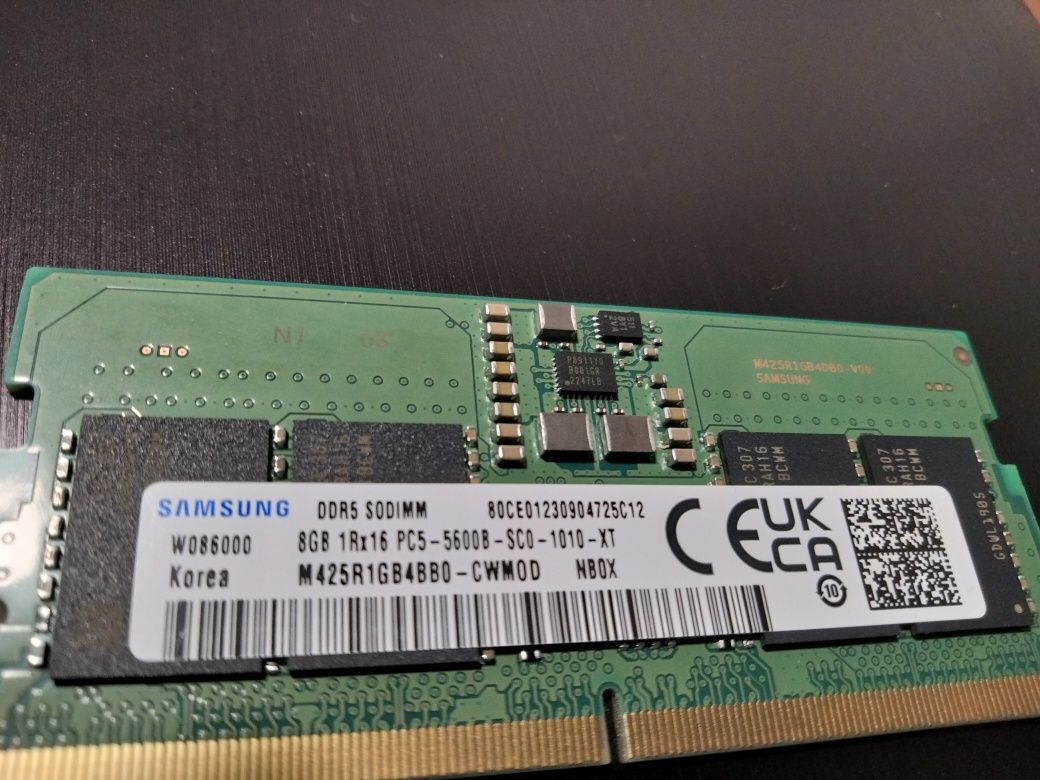 Оперативна пам'ять ddr5 sodimm 8 gb, Samsung, Korea