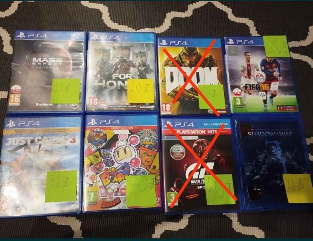 Płyty gry PS4 Super Bomberman,FIFA 16,ForHonor,Mass Effect Andromeda