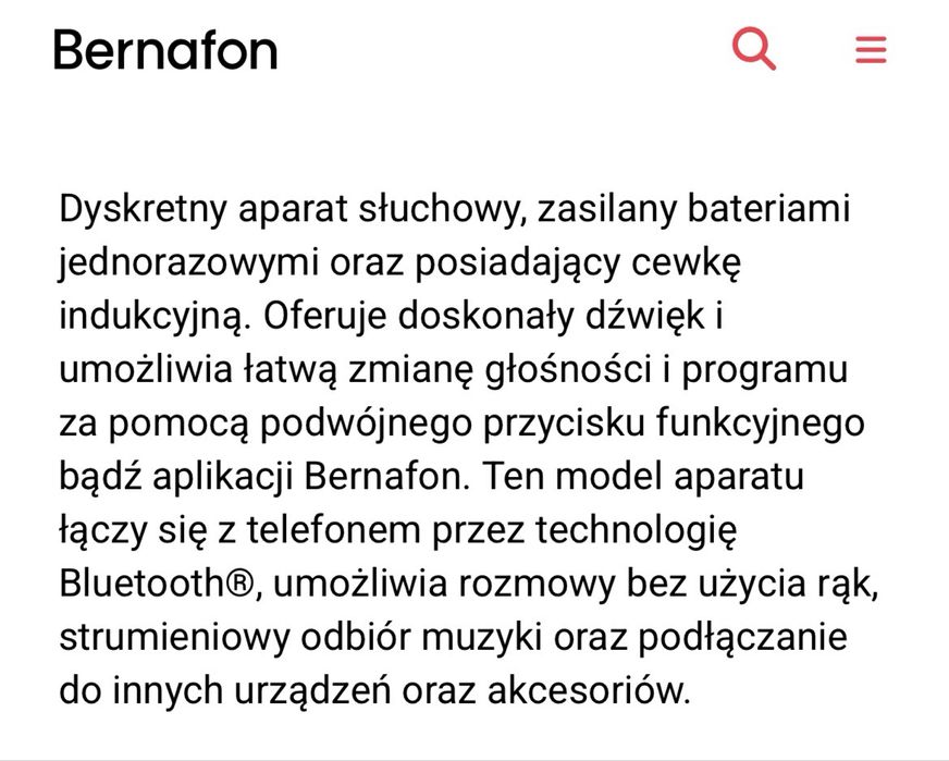 Bernafon Alpha 9 mini Rite T komplet L+P - stan idealny Model premium