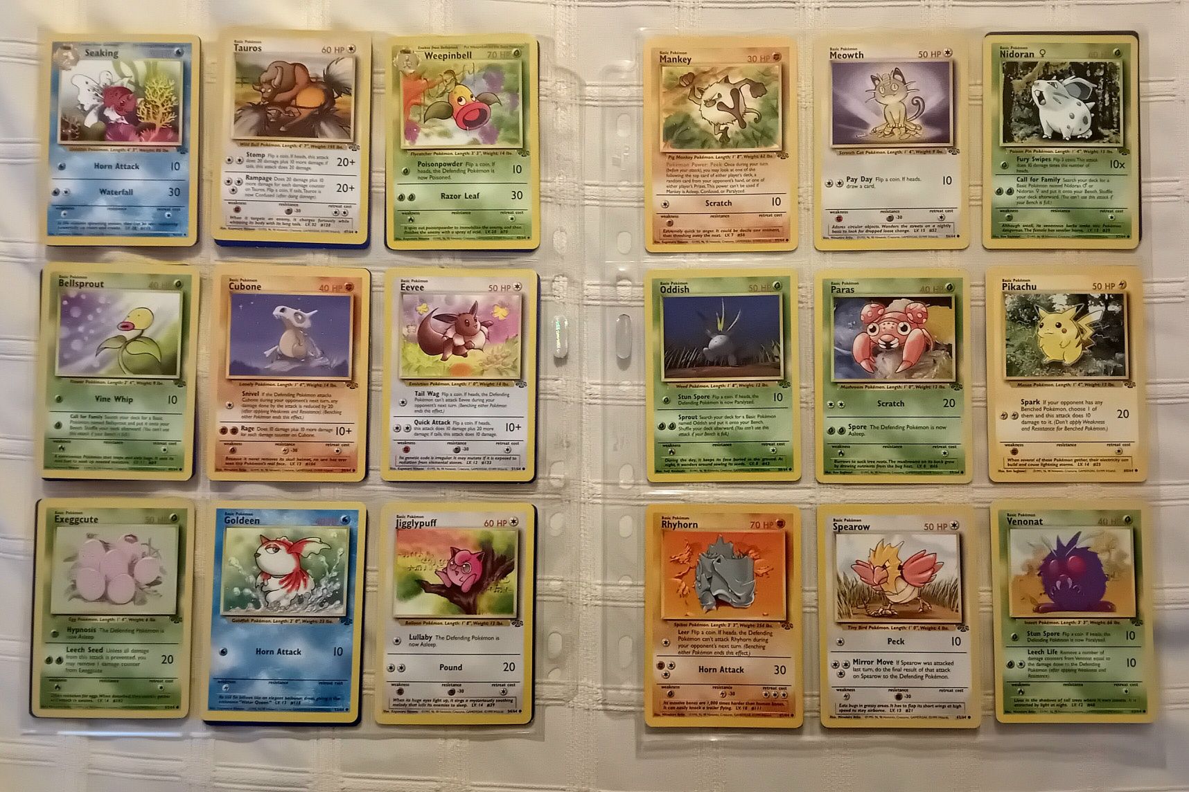 Cartas Pokémon Jungle 1999 - Colecção