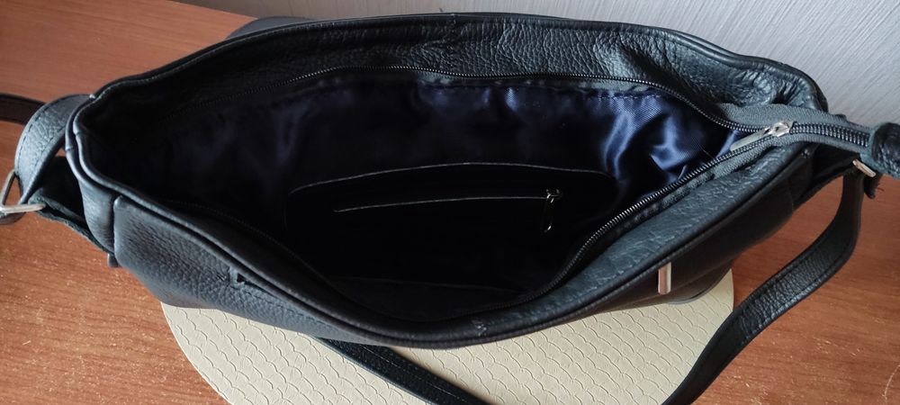 Torebka SKÓRA naturalna, listonoszka