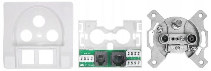 Gniazdo koncowe SAT R-TV SAT RJ45 RJ11