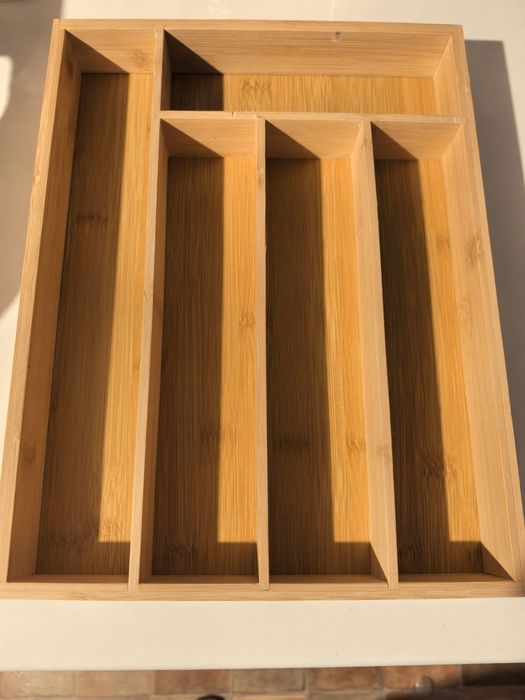 Bambusowy wkład do szuflady, organizer na sztucce