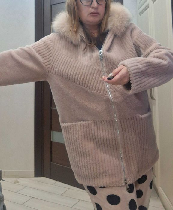 Дублянка овчина колір пудровий