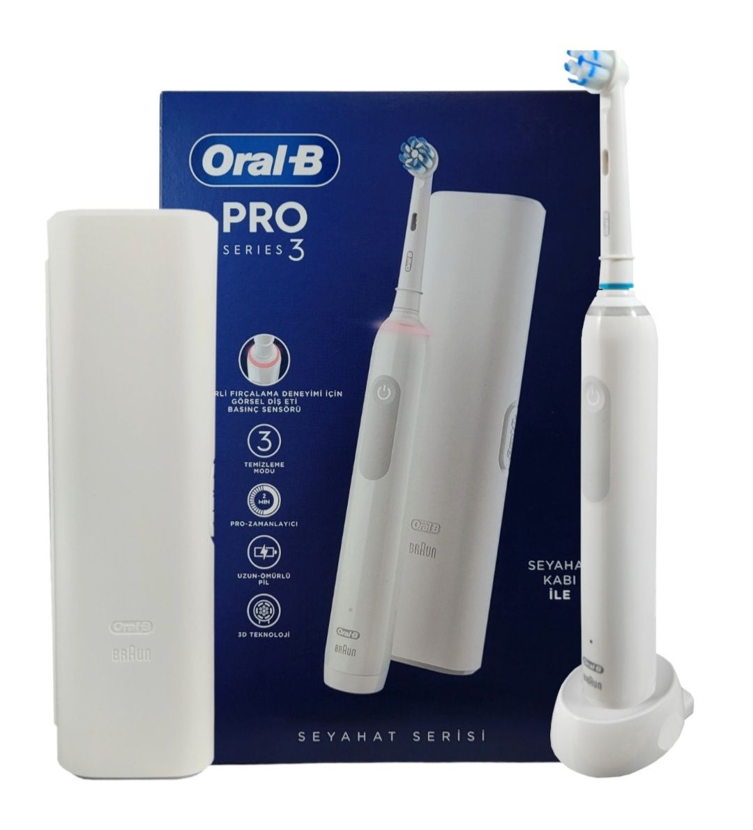 Szczoteczka elektryczna Oral-B Pro 3 3500 Sensi biała