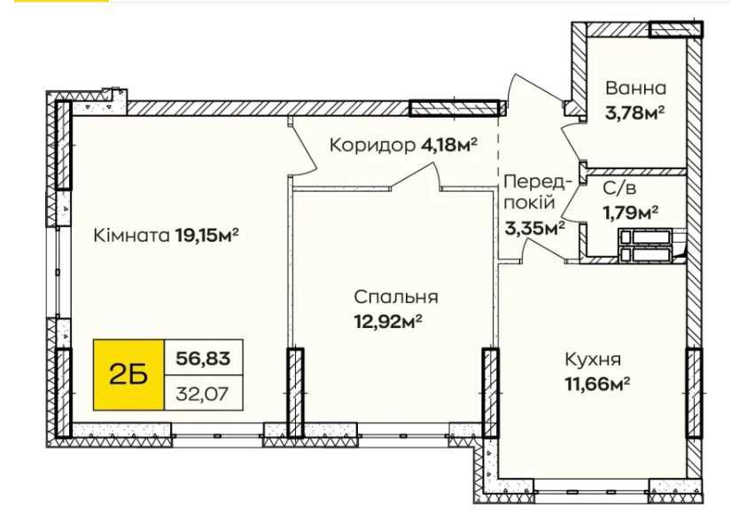 2-кім квартира з можливістю ремонту “під ключ”. Автономне опалення