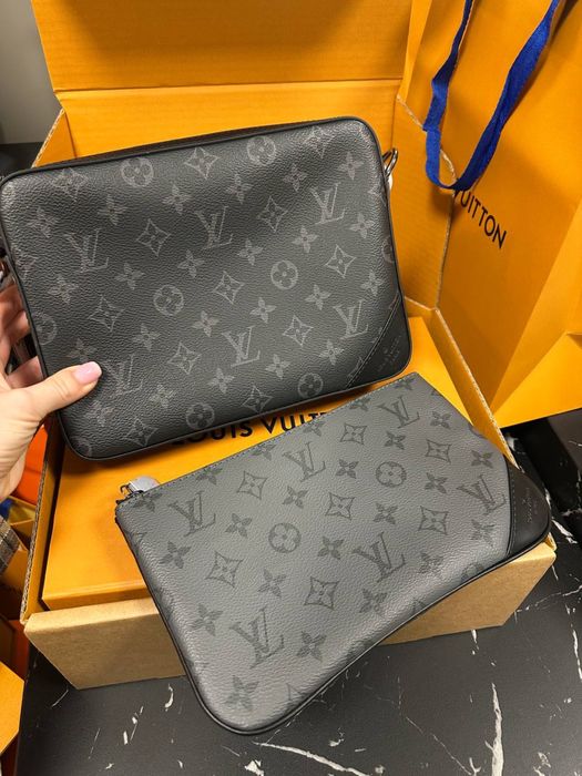 Сумка мужская Louis Vuitton trio чоловіча повний комплект бутика Тріо