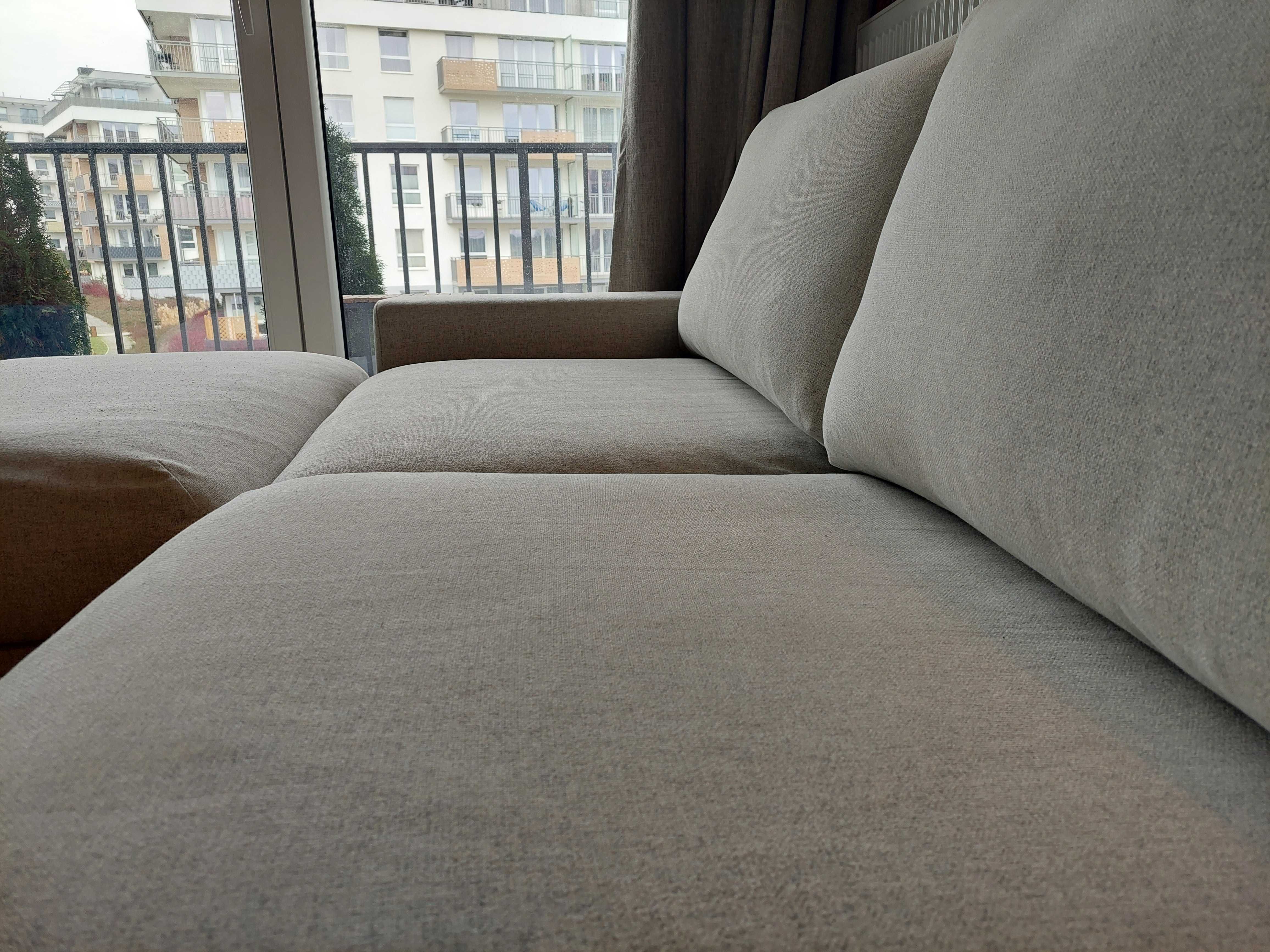 VIMLE Sofa rozkładana z szerokimi podłokietnikami + podnóżek