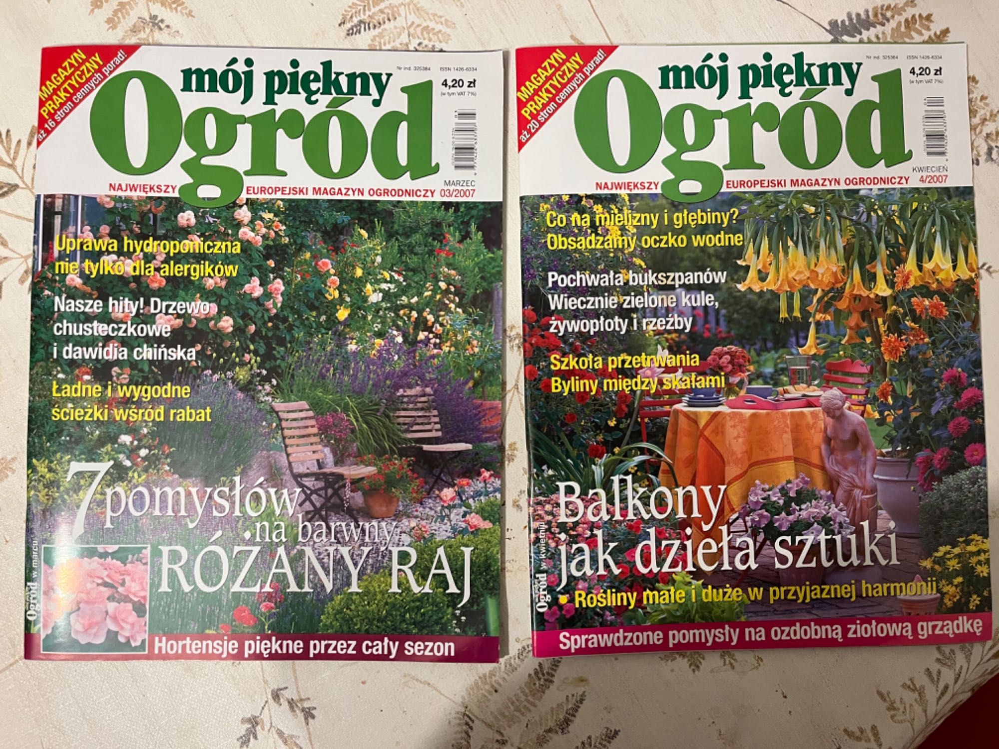 „Mój piękny ogród” rok 2007 -wszystkie 12 czasopism + gratis