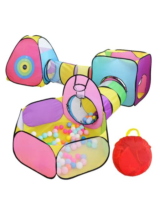 Дитячий намет 5 в 1 з тонелем та ігровим будинком