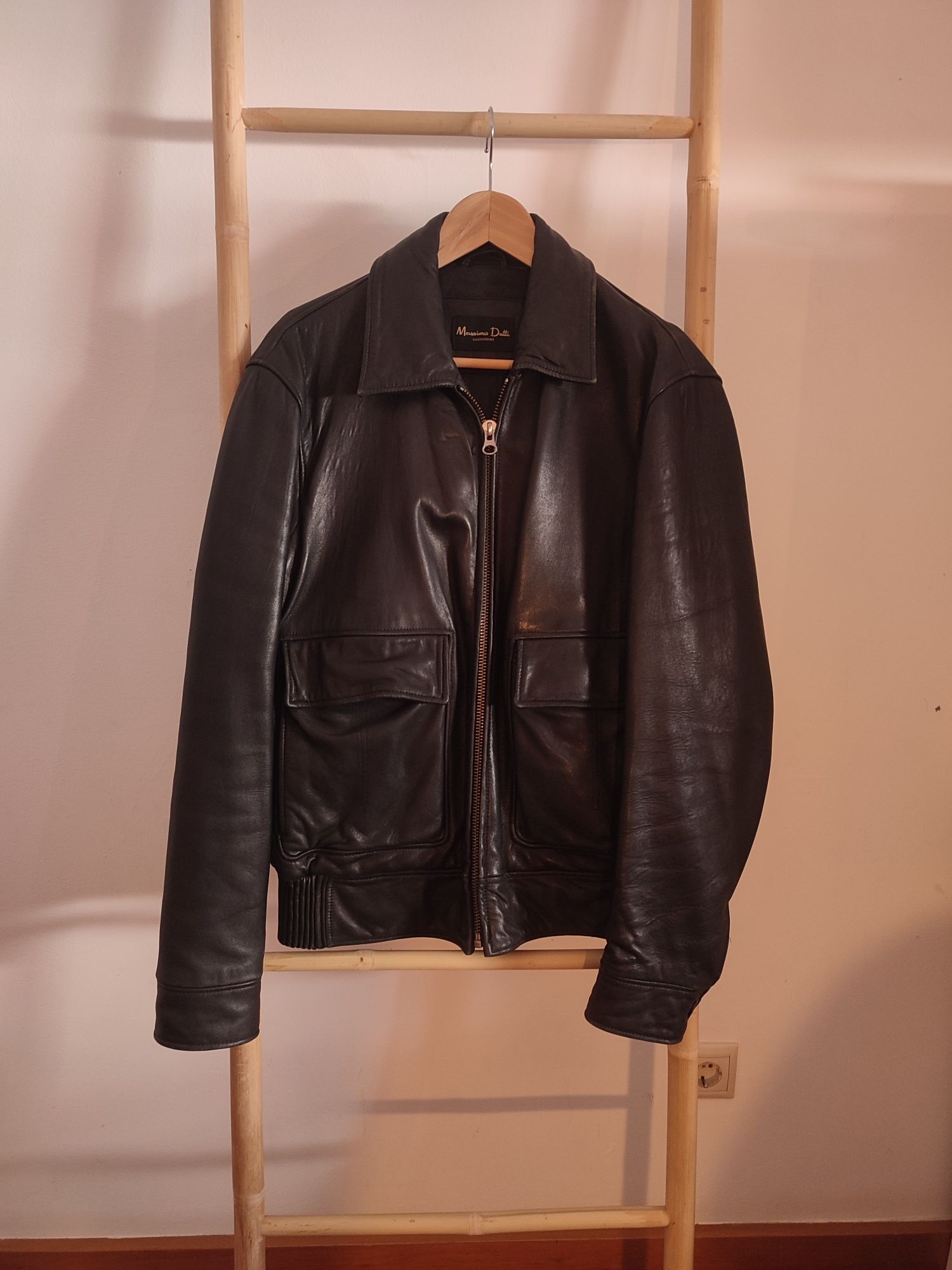 Casaco de couro Massimo Dutti