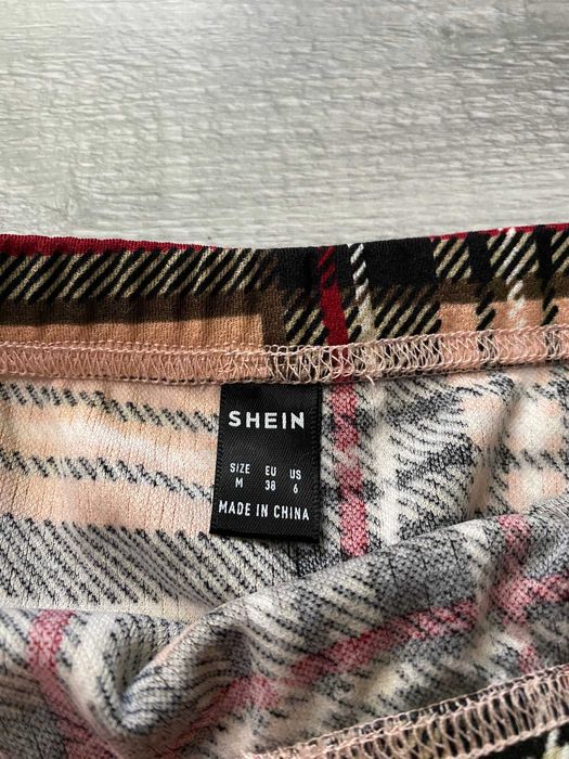 Spódnica w kratę kratkę tuba obcisła lato spódniczka z gumką M Shein