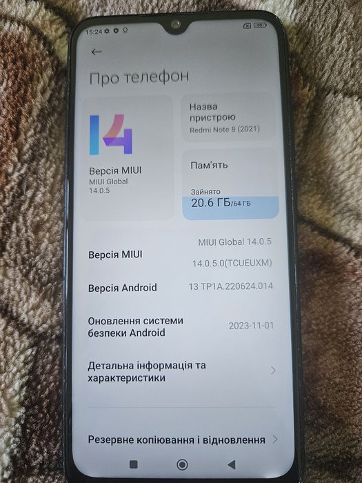 Redmi note 8 4+1память 64гб