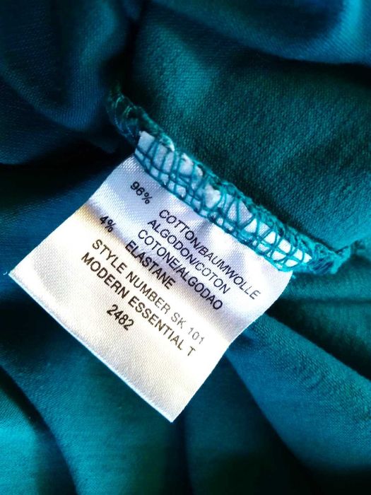 Bluzeczka damska T-shirt z krótkim rękawem S zielona/szmaragdowa