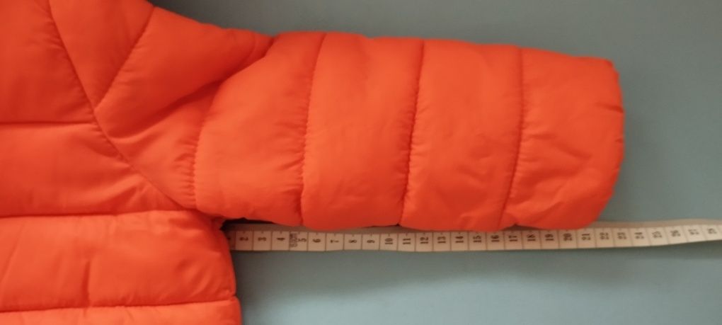 Kurtka pikowana zimowa F&F 92cm pomarańczowa dla chłopca dziecięca