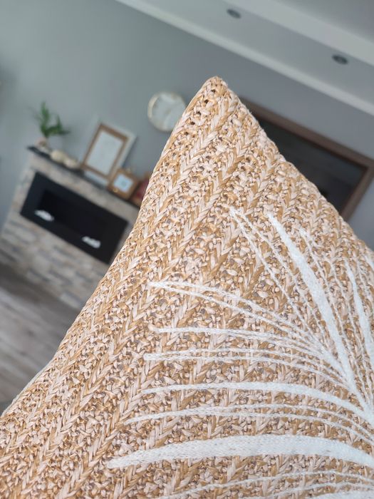 Poduszka boho słomiana liść palma 40x60 home&you