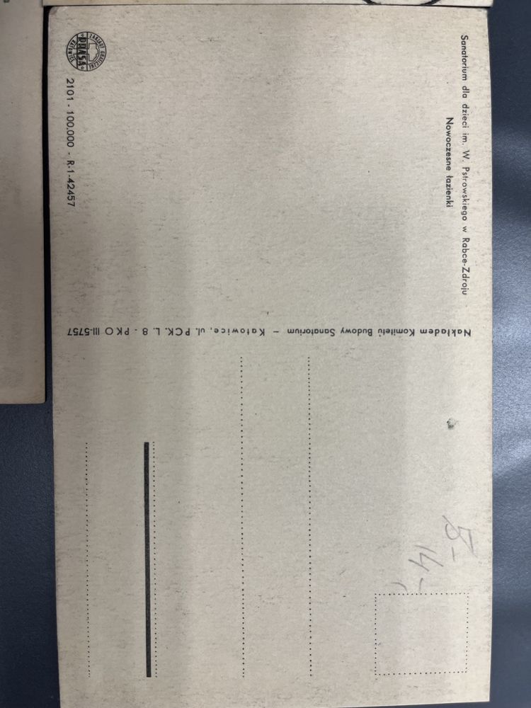 3 Pocztówki „Sanatorium dla dzieci im. W. Pstrowskiego w Rabce-Zdroju”
