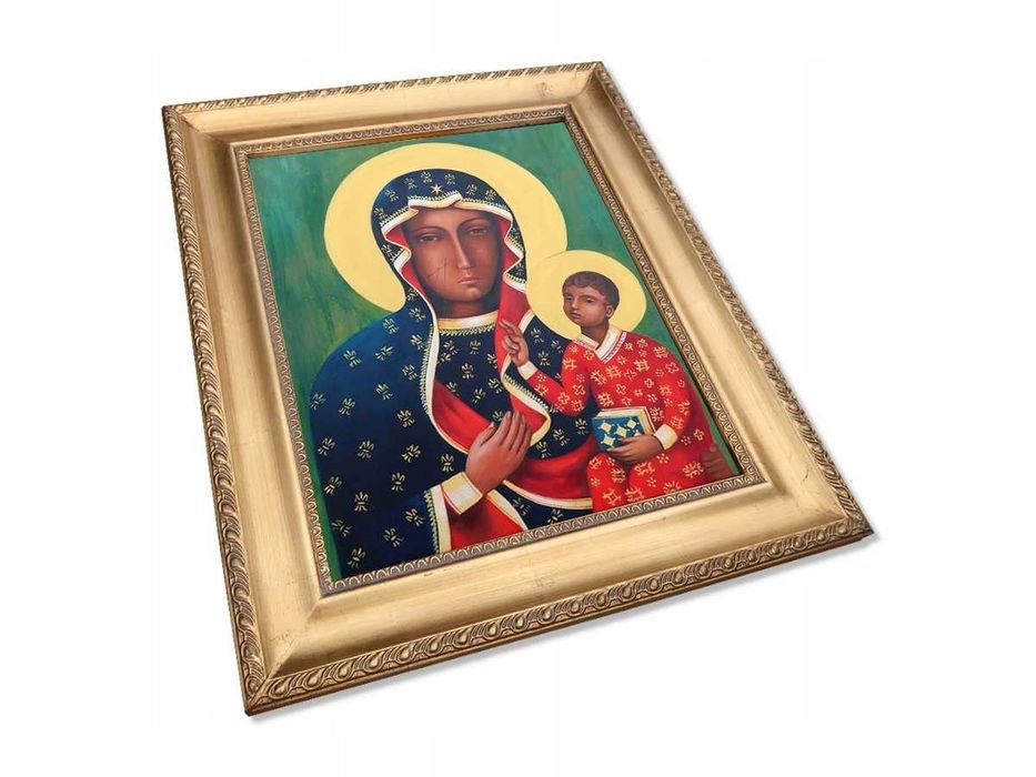 obraz malowany MATKA BOSKA CZĘSTOCHOWSKA Czarna Madonna na prezent