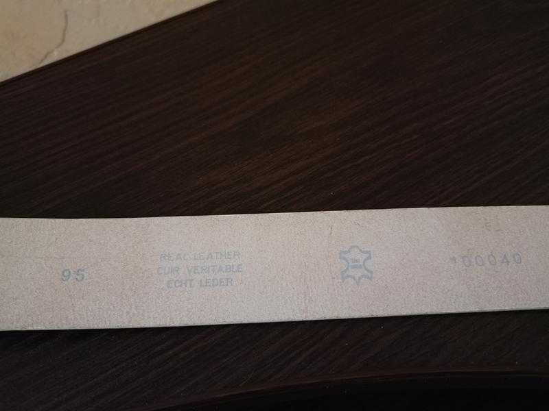 Шкіряний білий ремінь з пряжкою Route 66