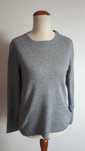 Massimo Dutti - oryginalny damski szary sweter XL wełna jedwab
