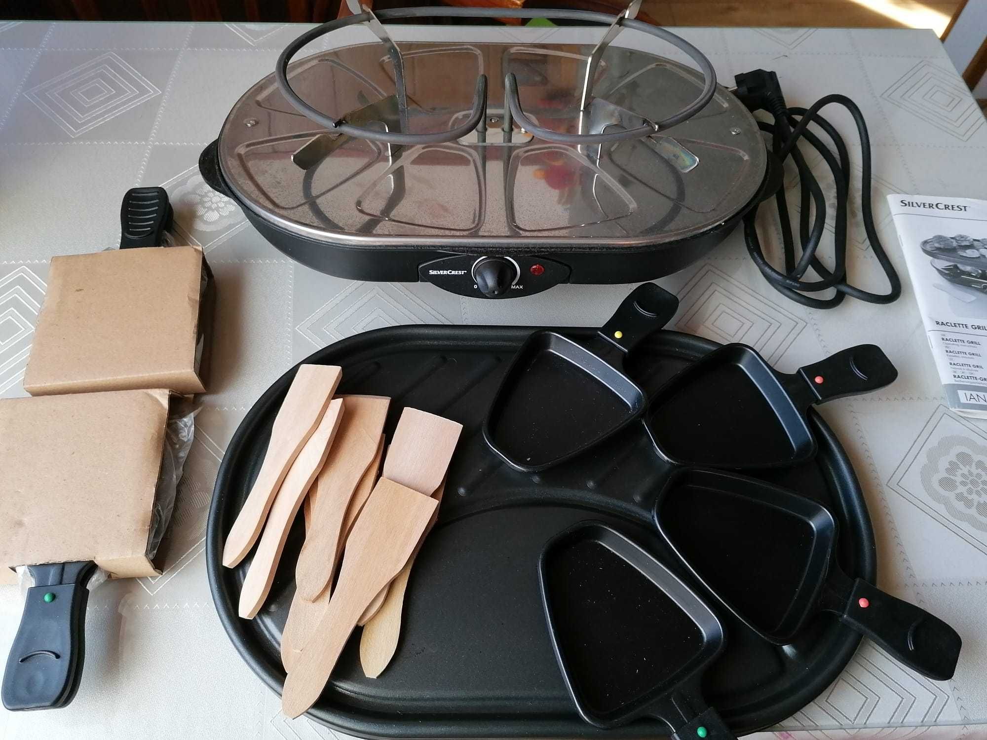 Grill elektryczny z zestawem do raclette 1200W, opakowanie, instrukcja