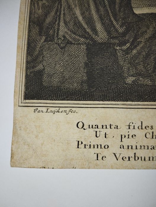 Uzdrowienie paralityka Biblia Germanica stary miedzioryt