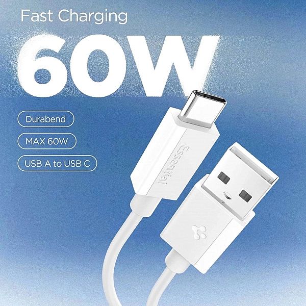 Kabel Spigen EB6010AC USB-A / USB-C 60W 100 cm - biały