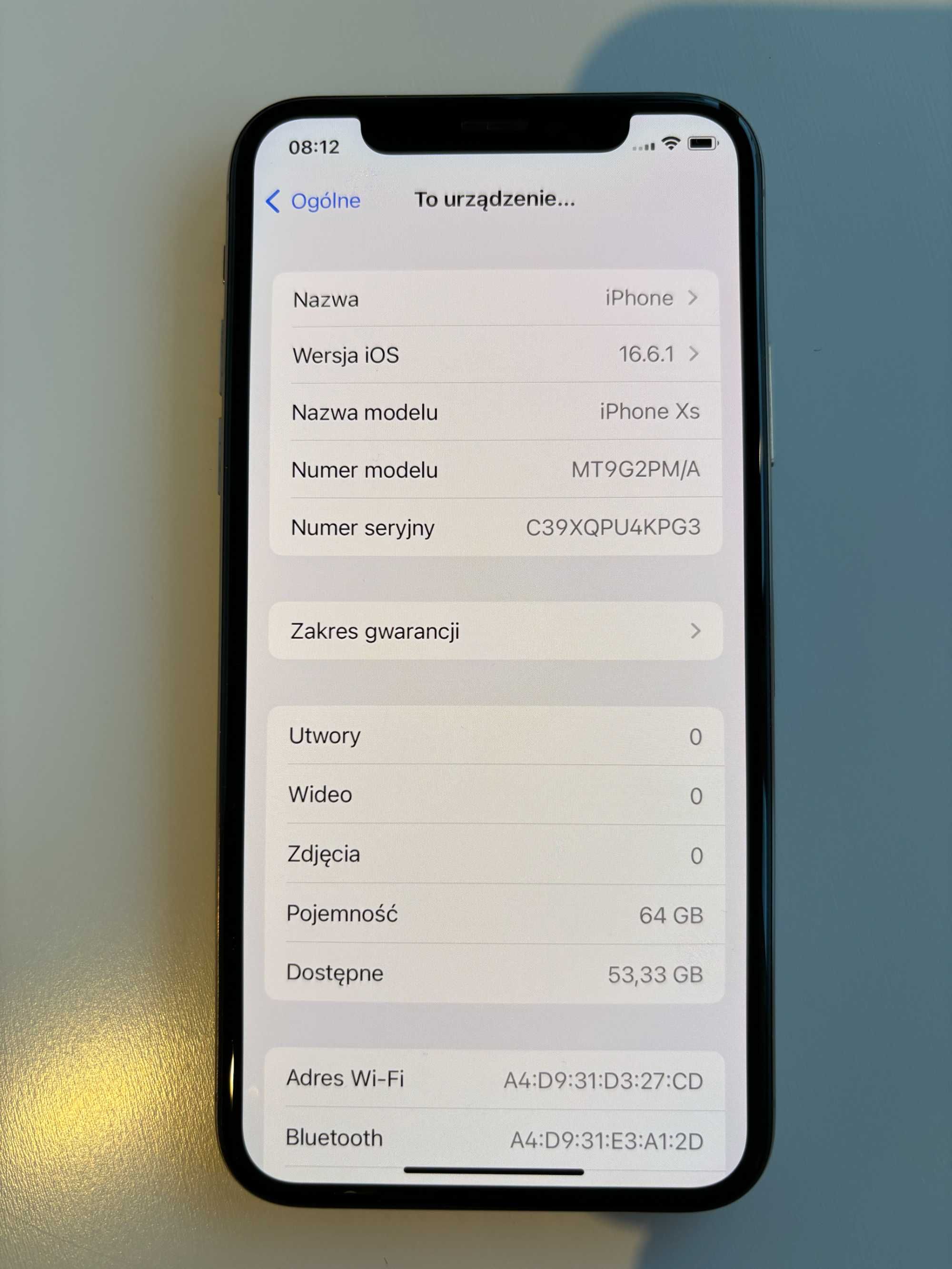 iPhone XS 64GB gold złoty