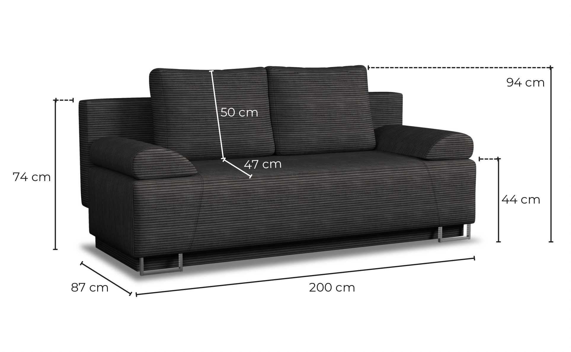 Kanapa Verona. Sofa, wersalka, łóżko. Sprężyny bonell, automat.