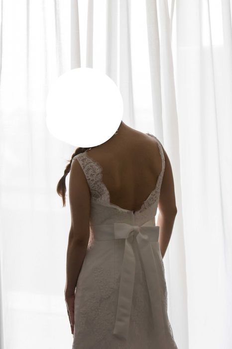 Vestido de noiva em renda, clássico e intemporal (S)