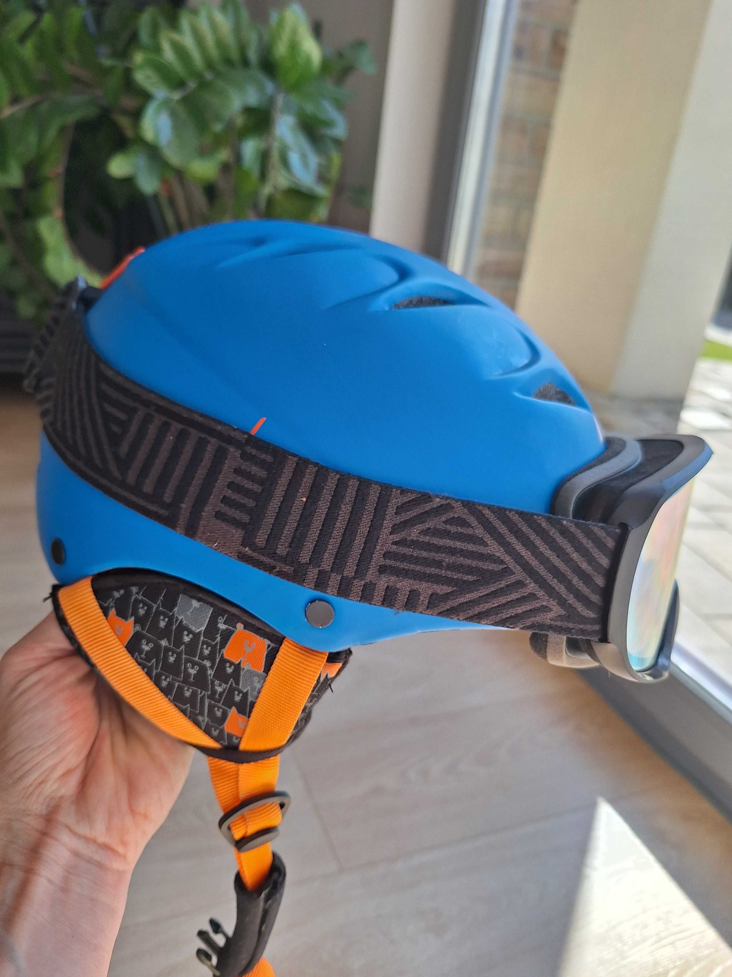 kask narciarski_roz. M /53-58cm/ + gogle w komplecie