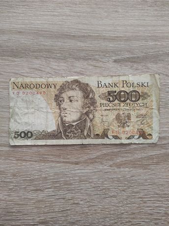 Banknot 500 zł - T. Kościuszko