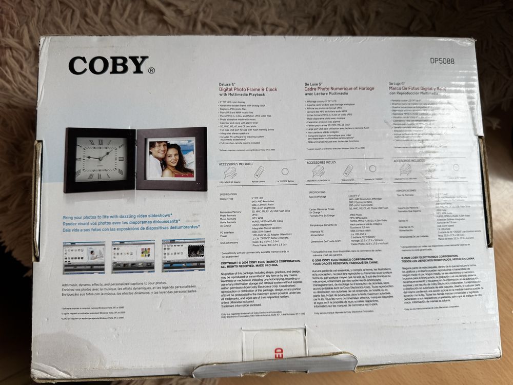 Ramka cyfrowa multimedialna na zdjęcia COBY