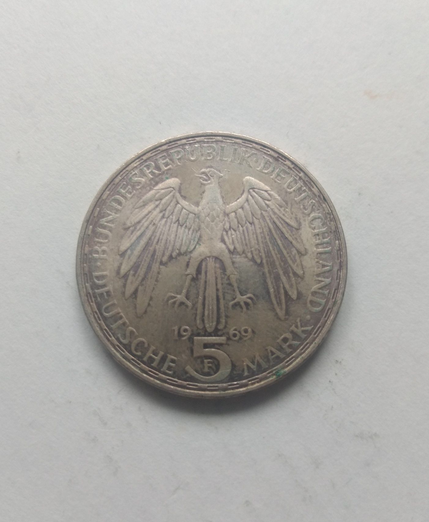 Niemcy, 5 marek, 1969 F - Gerhard Mercator, Stuttgart.