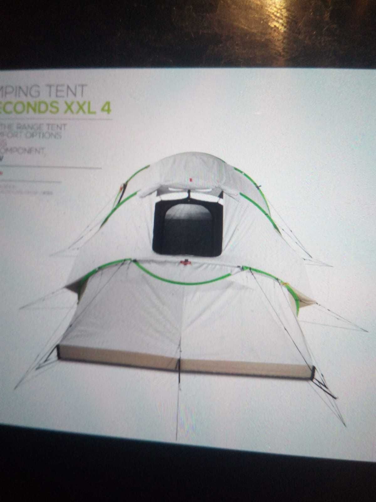 Tenda de campismo Quechua XXL 4 pessoas com iluminação e teto de abrir