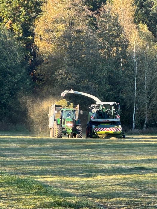 usługi rolnicze zbiór trawy sieczkarnią i przyczepą agrokomplex