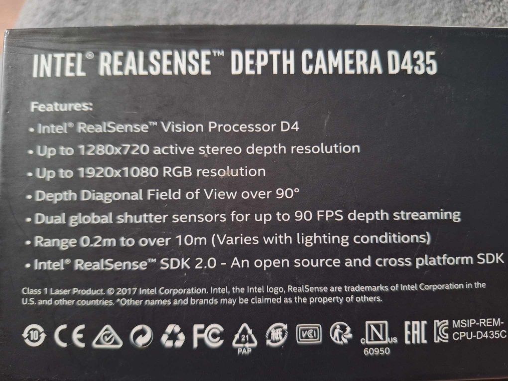 Kamerka Intel realsense death camera D435