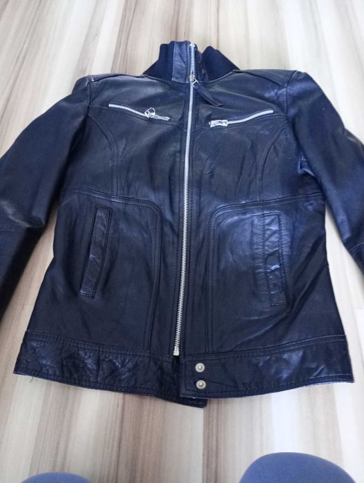 Kurtka skórzana damska ramoneska czarna rozm 38